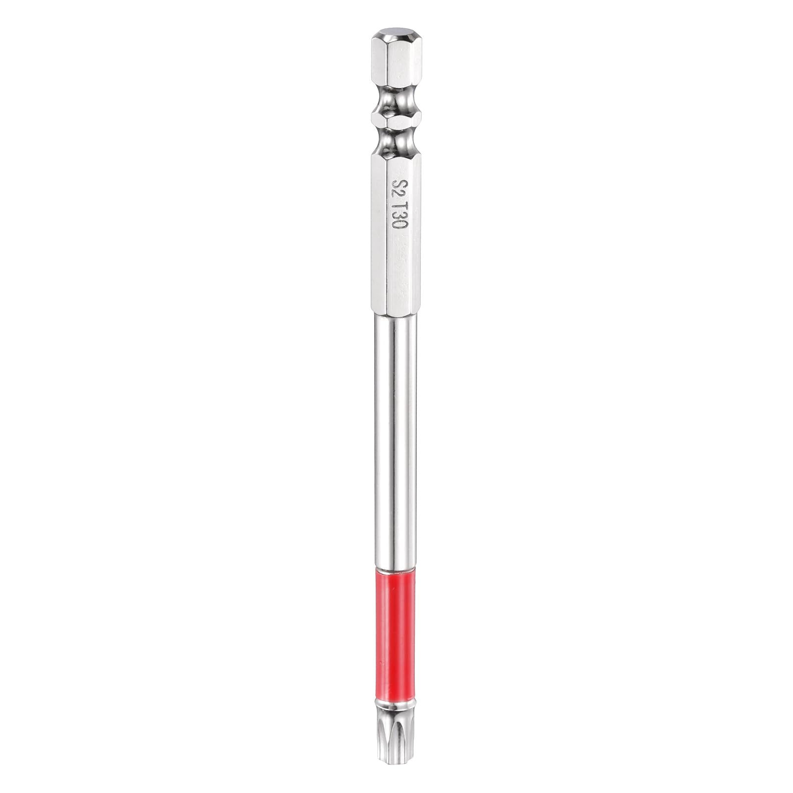 sourcing map TT35 Torx Head Screwdriver Bit 1/4" Hex Shank 110mm Long Magnetic Tamper Proof 6 Point Star Drill Bits S2 Steel Industrial Power Screwdrivers with Hole Tip