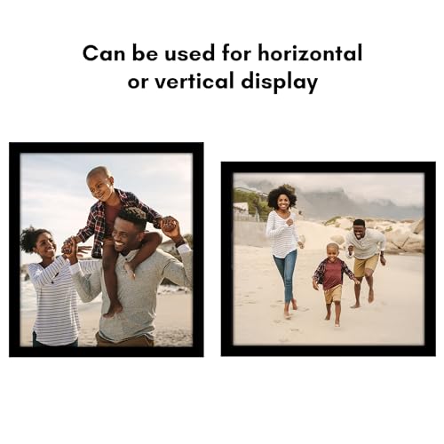 Americanflat 17x19 Picture Frame with Polished Plexiglass - Black Picture Frame - Wide Photo Frames Made of Engineered Wood for Vertical or Horizontal Wall Display - Epic Collection - Black