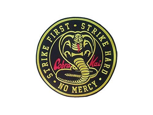Gemelolandia   Parche Grande Termoadhesivo Cobra Kai   Tamaño 25,7cm   Para Ropa, Motos o Mochilas