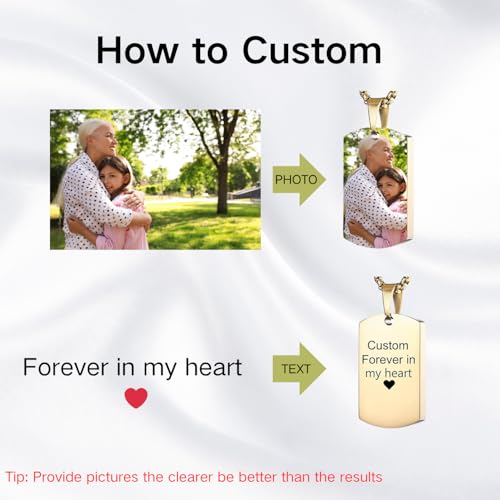 Personalized Ashes Necklace for Men Women Pet Custom Photo Text Urn Necklace Customized Engraving Holder Memorial Cremation Jewelry Keepsake Memorial Gifts3