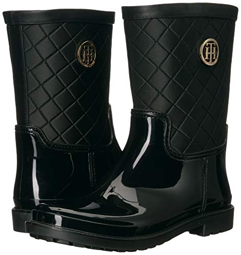 Tommy Hilfiger Women's Splash Rain Boot, Black, 8 #TOP6