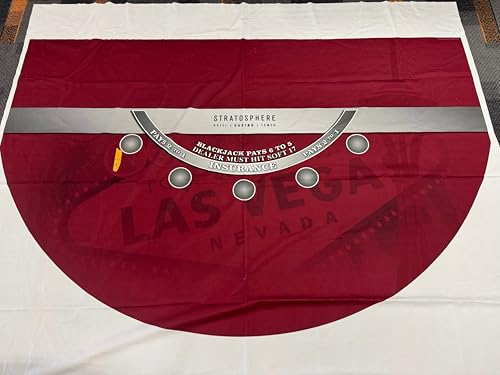Stratosphere 'Welcome to Las Vegas' Blackjack Layout - Unused Authentic Casino Felt