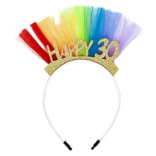 Frcolor Krone Zum 40. Geburtstag – Silberfarbener Haarreif Mit Roten Strasssteinen & Kämmen