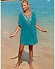 SimpleFun Women Swimsuit Coverup V Neck Chiffon Ba... #4