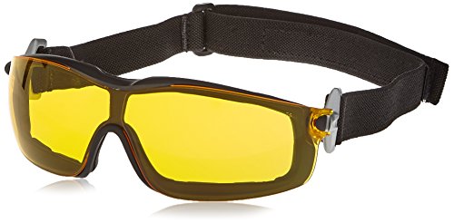 Mcr Safety Rt114Af Rattler Nylon Indirect Vented Elastic Strap Dielectric Glasses With Black Frame And Amber Anti-Fog Lens #TOP2