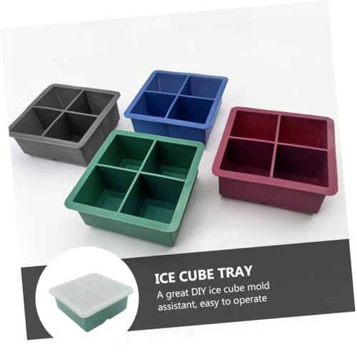 Molde para cubitos de hielo de silicona con tapa miniatura 7