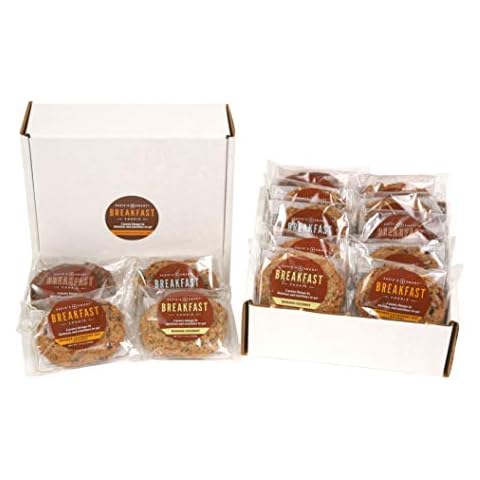 Susie's Smart Breakfast Cookie Mixed Box of 12 Breakfast Cookies, (3) Orange, Cranberry Nut; (3) Gingered Apple; (3) Banana Coconut; (3) Cocoa, 3.5 Ounce Cover