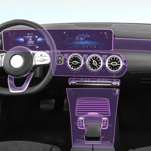 Film PPF console Mercedes Classe A W177 2019-2023 en TPU protection anti-rayures d'intérieur
