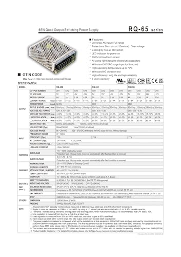 Alimentation à découpage CA/CC 65 Watts bloc compact multi-sorties pour boîtier de contrôle - 4