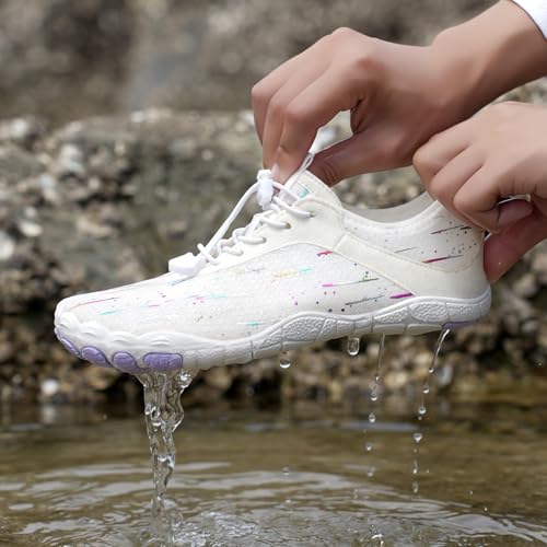 Image of Hiking Barefoot Shoes for Women Men Breathable & Non-Slip Athletic Barefoot Wide Toe Water Shoes Lightweight Perfect for Walking,Running,and Swimming