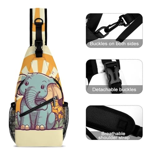 Bolso sling cruzado casual para viaje y deporte miniatura 3