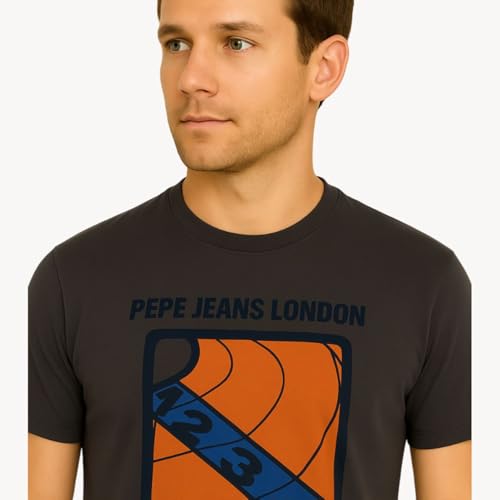 Image of Pepe Jeans Men T-Shirt|Cotton|Slim Fit