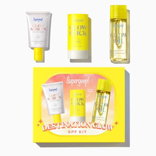 Supergoop! Destination Glow - Includes 3 Travel-Sized Glowy SPF F...