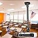 DYNAVISTA Full Motion Universal Ceiling Projector Mount Bracket with Adjustable Height and Extendable Arms Rotating Swivel Mount for Home and Office Projector (Black)