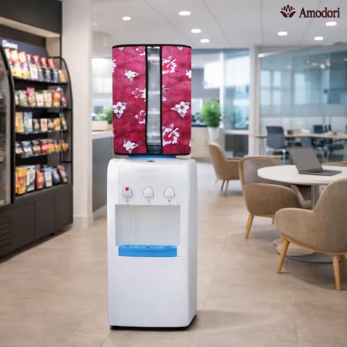 Image of Multicolor 20 Litre Water Dispenser Bottle Cover | Waterproof & Dustproof PVC Fabric | Reusable Protective Cover for 20L Water Can (floral-22)
