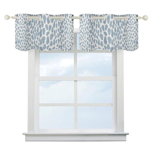 Cenefas de leopardo azul marino de 52" para decorar tu ventana de cafetería o baño 3