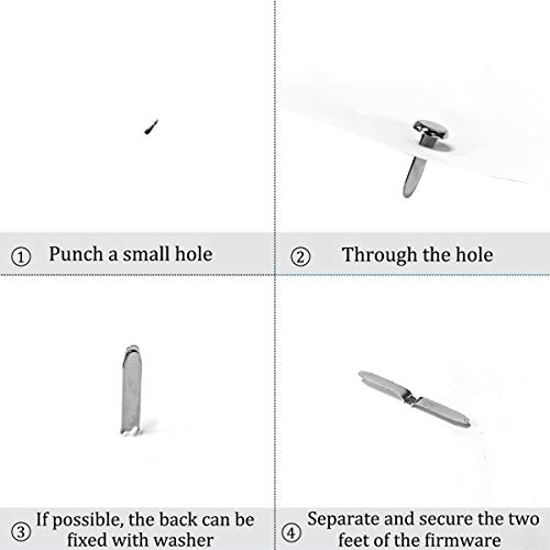 100 Pcs Brass Paper Fasteners, 8X17Mm Plated Mini Brads For Scrapbooking Crafts Diy Projects (Silver) #TOP6