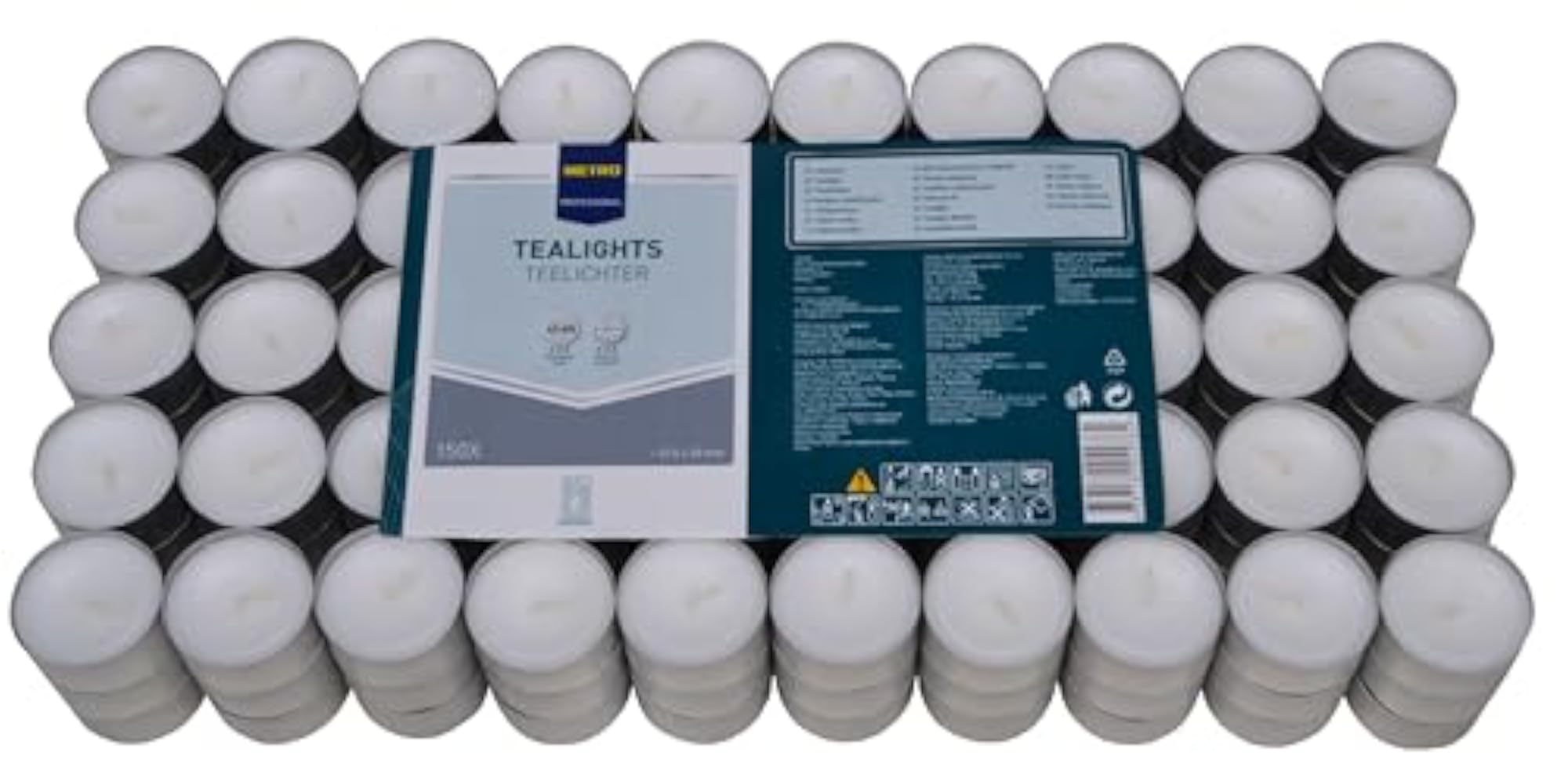 Tea Lights White Unscented, Pack of 150