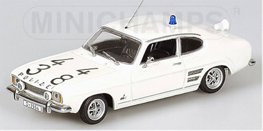 Minichamps Ford Capri Police 1969 White : Amazon.co.uk: Toys & Games