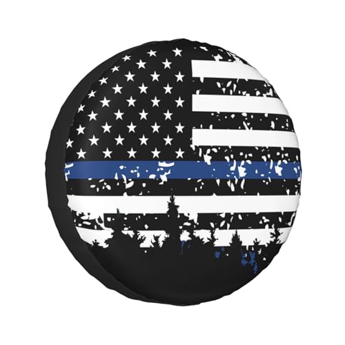 Image of Vintage American Flag Spare Tire Cover Wheel Protectors Tyre Covers Weatherproof Wheel Covers Universal Fit for Trailer Rv SUV Truck Camper Travel Trailers 17 inch
