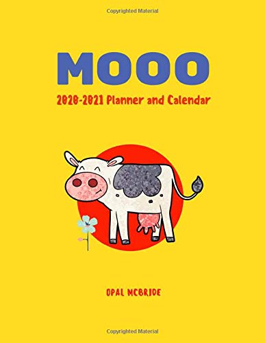 Moooooo ..Cow Calendar 2020-2021 planner
