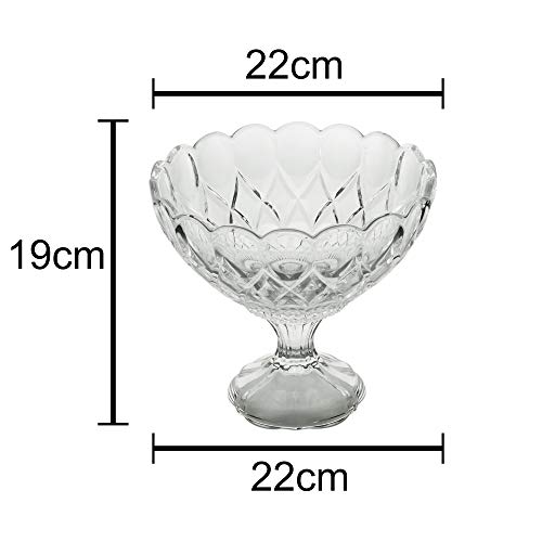 CENTRO DE MESA CRISTAL C/PÉ ANGEL 22x19cm