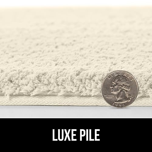 Gorilla Grip Premium Luxury Bath Rug, 30X20, Absorbent, Soft, Thick Shag, Bathroom Mat Rugs, Machine Wash, Microfiber Dries Quickly, Mats For Bath Room, Shower, Bathtub And Spa Floors, Ivory Cream #TOP7