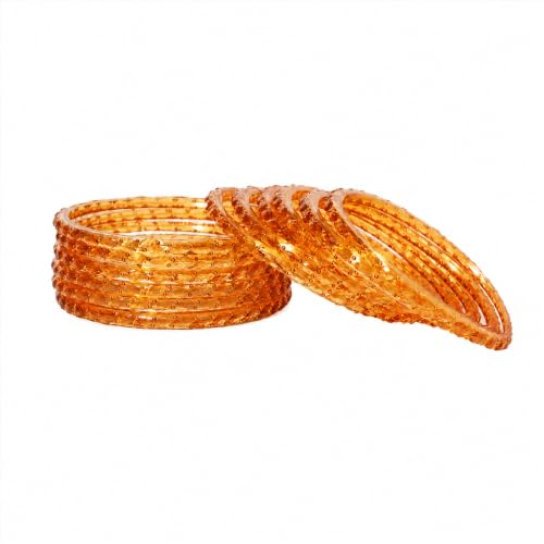Image of Raindrop Crystal Glass Bangles, Pack of 12