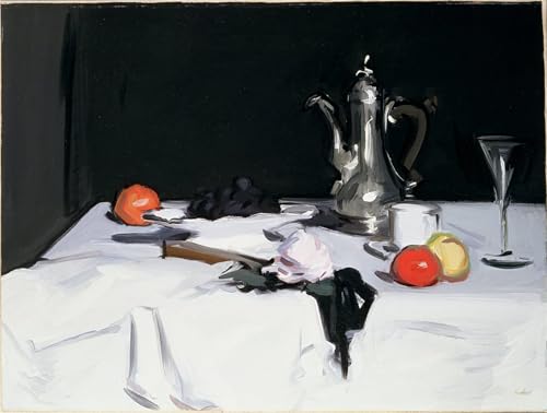 Cuadro famosa pintura lienzo modernos naturaleza muerta cafetera Peploe decoración 60x90