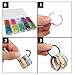 100pcs Metallic Loose Leaf Binder Rings, 10 Colors Colorful Book Rings Index Cards Notebook Rings for School Office (100, 1 inch)