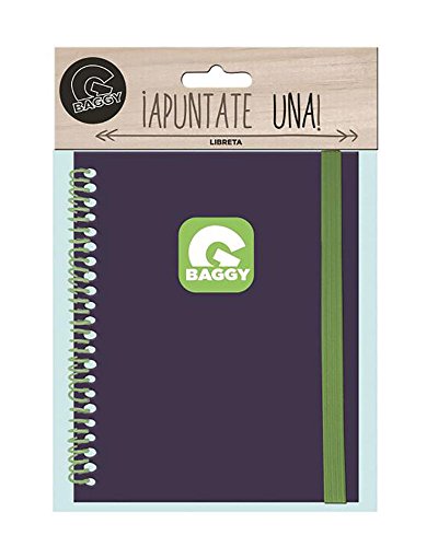 Preisvergleich Produktbild Baggy Notizbuch, A6, mit Gummizug, Violett