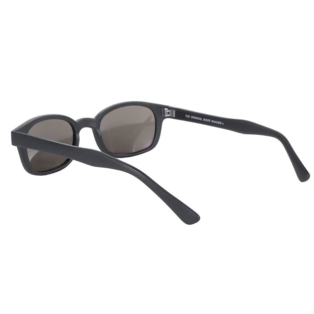 KD's 2000 - Occhiali da sole neri opachi Sport e Biker, da uomo e da donna, adatti sotto casco, moto, bicicletta, sci, lenti a specchio dorate UV400
