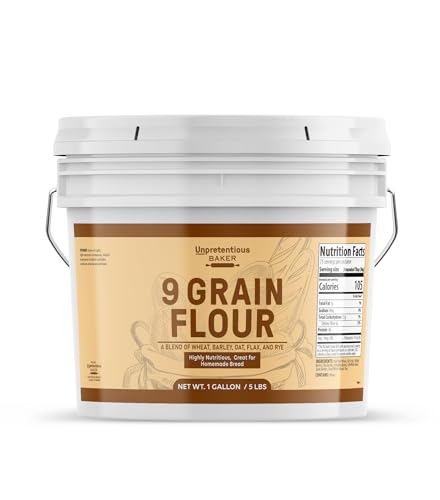 Unpretentious 9 Grain Flour, 1 Gallon, Bread & Dough, Storable, Fresh Homemade Bread