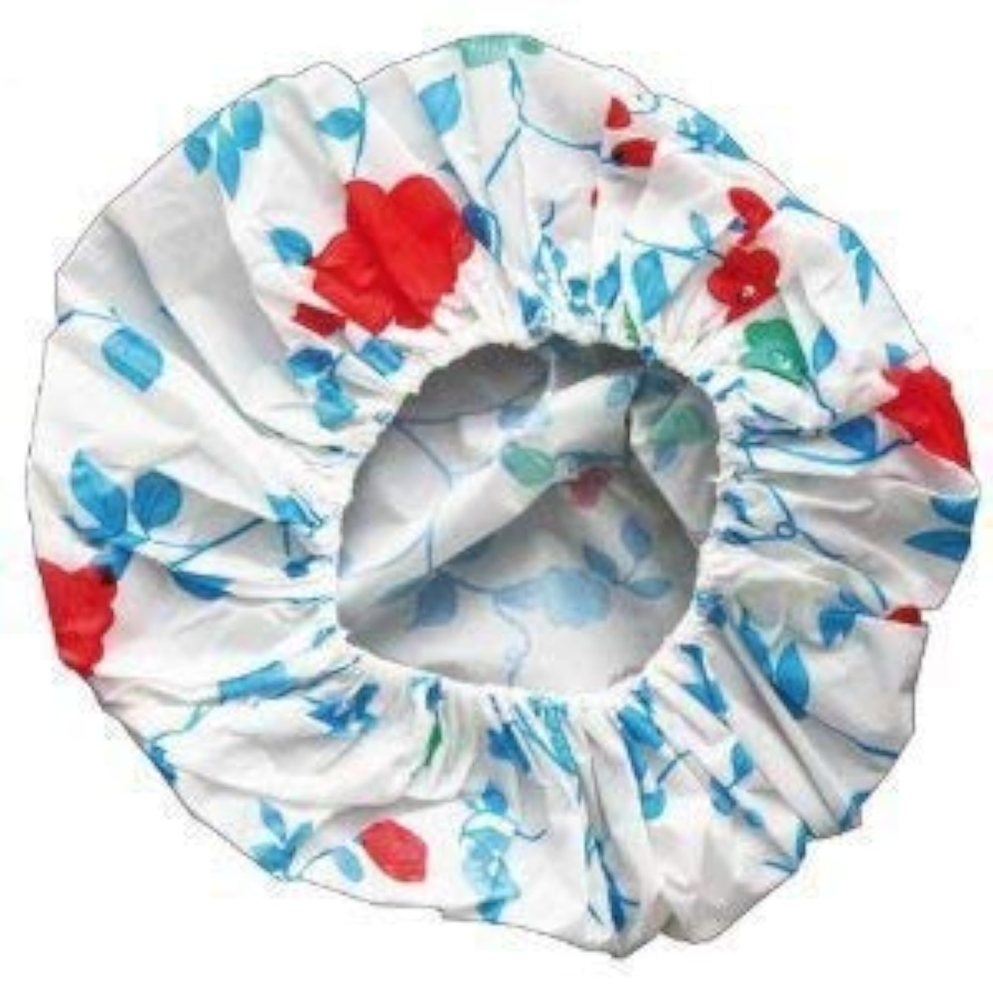 Set of 3 Reusable Waterproof Elastic Shower Caps, Multicolor