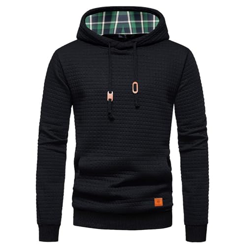 Pulls homme vintage sweat capuche zippé court pull de travail noir