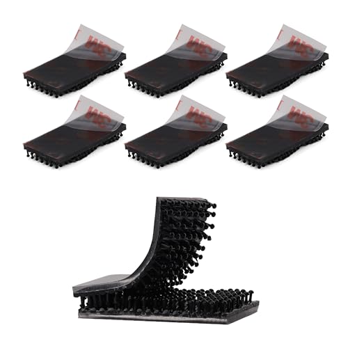 Dual Lock SJ3550 Compatible with 3M 1.27cm x 2.54cm 6PCS Black Reclosable Fastener Heavy Duty Interlocking Tape Mushroom Shaped Sticky Hook Lock Mounting Tape for EZ Pass Holder Indoor Outdoor Use