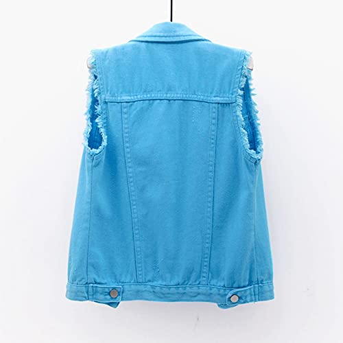 Veste jean sans manches pour sublimer un look d&eacute;contract&eacute; basique - 5