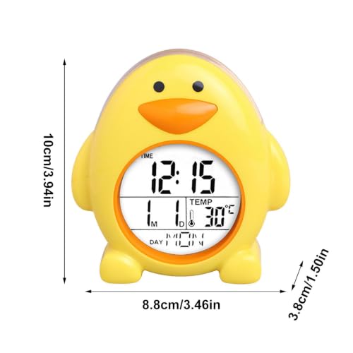 Reloj despertador para dormitorio con temperatura y calendario 6