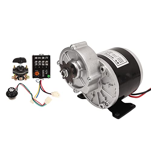 NDNCZDHC 12V 350W Gear Reduction Electric Motor with Controller Inverted Switch 12V 500W Speed Control Knob