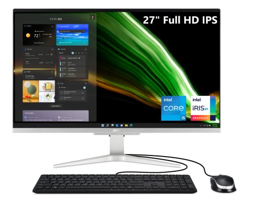 Acer Aspire C27-1655-URi5 AIO Desktop | 27" Full HD IPS Display | 11th Gen Intel Core i5-1135G7 | Intel Iris Xe Graphics | 8GB DDR4 | 512GB NVMe M.2 SSD | Intel Wireless Wi-Fi 6 | Windows 11 Home by Acer - Used condition - US$460.34