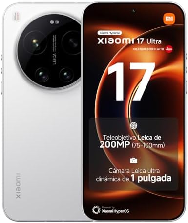 XIAOMI 17 Ultra - Smartphone de 16+512GB, Teleobjetivo Leica de 2...