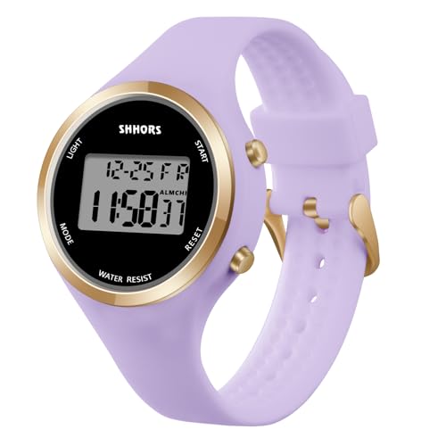 AOOSU Reloj para Mujer con Correa de Silicona, Relojes Deportivos de LED, Relojes Digitales con Alarma Luz LED y Fecha, Reloj de Pulsera para Exteriores para Estudiantes y Niñas (Morado Claro) AOOSU Reloj para Mujer con Correa de Silicona, Relojes Deportivos de LED, Relojes Digitales con Alarma Luz LED y Fecha, Reloj de Pulsera para Exteriores para Estudiantes y Niñas (Morado Claro)