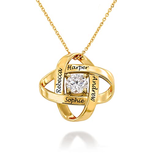 Collier Éternel Gravé Cadeau de Maman : Le Pendentif Personnalisé Rempli d'Amour