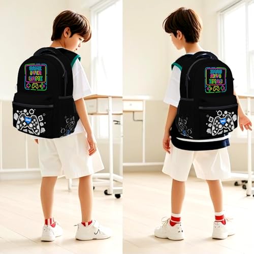 Kids Backpack With Lunch Box, Lightweight School 3 Set, Kids Game Backpack Set, Children Teens Elementary Middle School Christmas3
