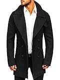 BOLF Abrigo Invierno para Hombre Cierre De Botones J.Boyz 1048 Negro XL [4D4]