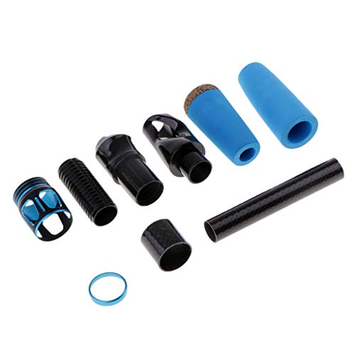 Baosity /Casting Fishing Rod Handle with Reel Seat DIY Rod Building, Blue, Spinning Reel Seat