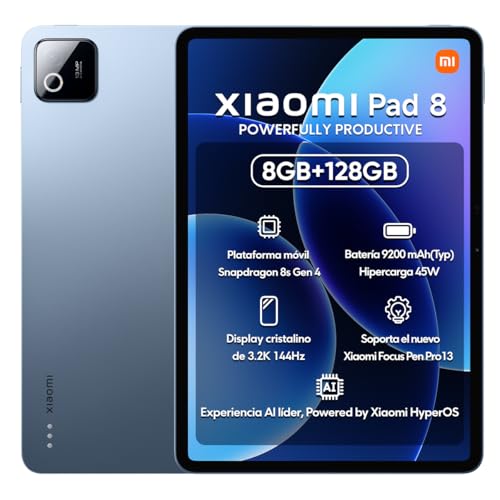 Image of XIAOMI Pad 8 Ai WiFi Version Global (No Calls or Text) 11.2 inches 3.2K 144Hz 9200mAh Four Speakers 13 Mp Model 25097RP43G (Blue, 128GB + 8GB)