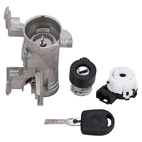Ignition Switch Lock Cylinder with Chipped Key 1K0905851B for 2005-2011 Volkswagen VW Jetta 2.5 Rabbit GOLF EOS MK5 Audi A3 - Replaces 1K0905865 5Q0905865A Ignition Lock Cylinder Key Ignition Switch Cover