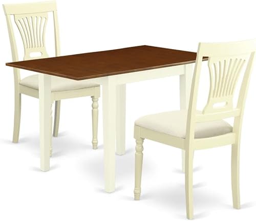 East West Furniture Juego de mesa de comedor, suero de leche y cereza