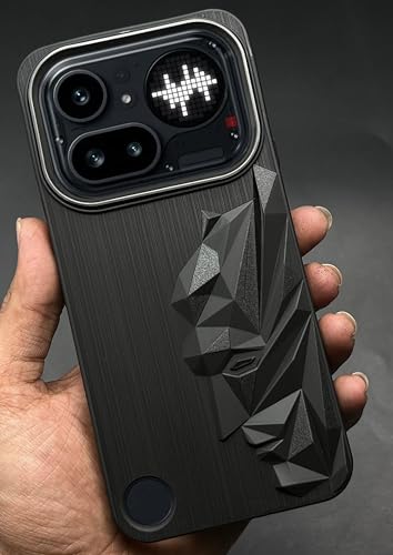 Image of NIUKIN Mobile Back Case for Nothing Phone 4a Pro 5G | 3D Engraved Design | Shockproof Cover | Black